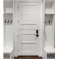 Shaker interior single wood door design for farmhouse entry room